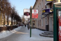 Реклама на пешеходных указателях